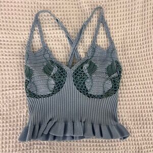 House of Sunny Light Blue Knit Top